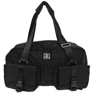 Chanel Black Nylon Sport Line Gym Bag